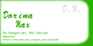 dorina max business card